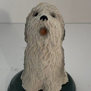 Byers Choice Carolers White / Gray English Sheepdog dog Byers Choice Ltd